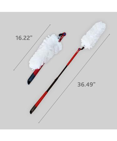 Vileda Flex & Catch Duster | Heavy Duty Dusting Kit with 3 Disposable Duster Refills | Extendable 3 Ft Handle with Stay-On Duster Hook | Traps 3X More Dust Than Feather Dusters Dusting Kit + 3 Duster Refills - Buy Online on SooperMarket.com