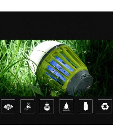 Mosquito Zapper Bug Killer Outdoor Camping Lantern 3 Modes Lighting Green - Buy Online on SooperMarket.com