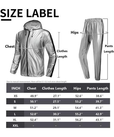 MulYeeh Heavy Duty Full-Zip Sauna Suit for Weight Loss - Silver X-Large - Buy Online on SooperMarket.com