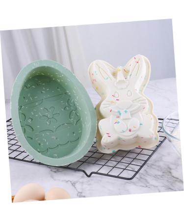 Easter Egg Silicone Mold Rabbit Fondant Molds Tapas De Ajustables Molds for Resin Easter Fondant Silicone Body Wash Scrubber Homemade Cookies DIY Silica Gel Cheese Dessert 19X13X3CM - Buy Online on SooperMarket.com