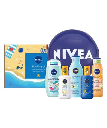 Nivea family fun set sun protection care for the whole family practical gift set with sun spray care shower water polo and more sun 5 pieces (1 Pack)