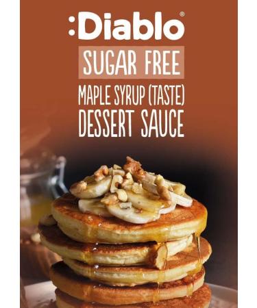 Diablo Maple Syrup Dessert Sauce | Sugar Free | Gluten Free | Diabetic Friendly | Hamper Available - Perfect for Gifting | 390g Maple 1.95 l (Pack of 1) - Buy Online on SooperMarket.com