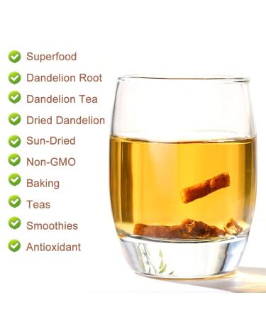 Organic Roasted Dandelion Root Tea - 130g Vegan Non-GMO Gluten-Free | Support Liver Health - Buy Online on SooperMarket.com
