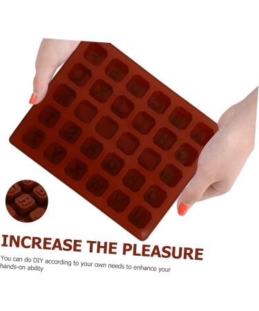 Mikinona 2pcs Chocolate Mold Ice Cube Silicone Molds Jellybeans Candy Ice Mold Baking Mold Letter Ice Maker - Buy Online on SooperMarket.com