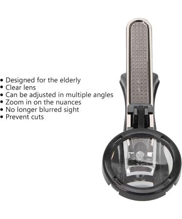 Nail Clipper Nail Trimmer with Removable Magnifying Glass Heavy Duty Fingernails Toenails Clipper for Elderly or Visually Impaired (Black) - Buy Online on SooperMarket.com