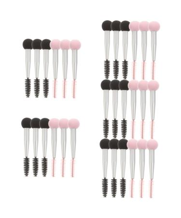 Baluue 30 Pcs Sponge Makeup Brush Makeup Foundation Make up Puff Eyelash Applicator Kit Para Pesta as Nylon 7.6x1.4cmx5pcs Assorted Colorx5pcs