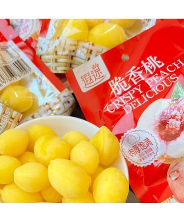 Sour and Sweet Crispy Peach Fruit Snacks Small Peaches Honey Peach Pickled Fruits Dried Fruit Preserved Fruit Sweets Candy Snacks Desserts Vegan Healthy Snacks Food Casual Snacks gift pack (20bag) - Buy Online on SooperMarket.com