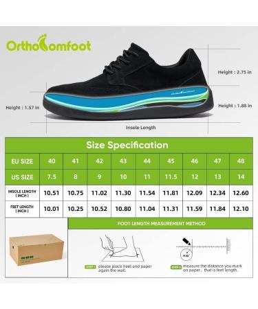OrthoComfoot Men's Arch Support Fashion Sneakers - Plantar Fasciitis & Orthopedic Shoes - Black Size 11 W - Buy Online on SooperMarket.com