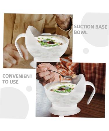 Button Hook Helper 4 Pcs Anti-Shift Bowl Cutlery Serving Utensils Elderly Eating Bowls Suction Bowls Silicone Dining Bowl Silicone Elderly Bowl Elderly Dining Bowls Anti Fallen Bowl White 17.00X15.50X12.00CM White - Buy Online on SooperMarket.com