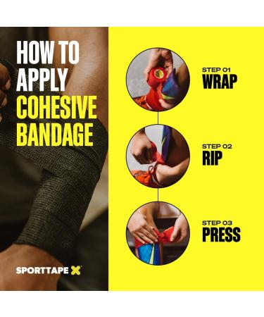 24 Rolls SPORTTAPE Self-Adhesive Football Sock Tape | 7.5cm x 4.5m - Red | Cohesive Bandage - Pet & Vet Wrap for Dogs & Horses | Compression Bandage Shin Pad Tape Football Ankle Red 7.5x450 cm (Pack of 24) - Buy Online on SooperMarket.com