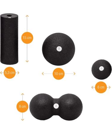 High Pulse Fascia Set - Deep Muscle Massage with 2 Mini Rolls Fascia Ball Duo Ball & Exercise Poster - Ideal for Muscle Recovery - Buy Online on SooperMarket.com