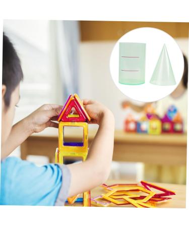 Healeved 2 STK Cylinder Cone Educational Model - Math Teaching Device & Demonstrator Toy | Perfect for Geometry Learning - Buy Online on SooperMarket.com