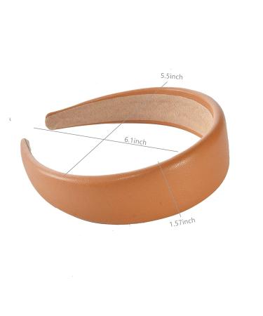 3 Pack Wide PU Padded Headbands for Women - Fashionable and Comfortable Hair Accessories - Buy Online on SooperMarket.com