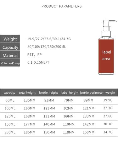 Buy Tianzd 12-Pack 50ml Clear Plastic Pump Dispenser Bottles for Lotions Gels & Creams - Ideal for Travel & Cosmetics - Buy Online on SooperMarket.com
