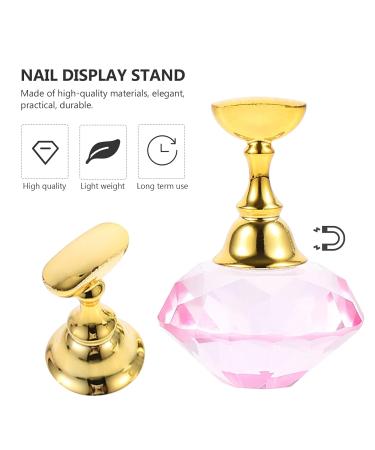 Beaupretty Nail Holder & Art Stand Set | Magnetic Nail Tip Training & Display Holder | Japanese Pink Crystal Design for Nail Art - Buy Online on SooperMarket.com