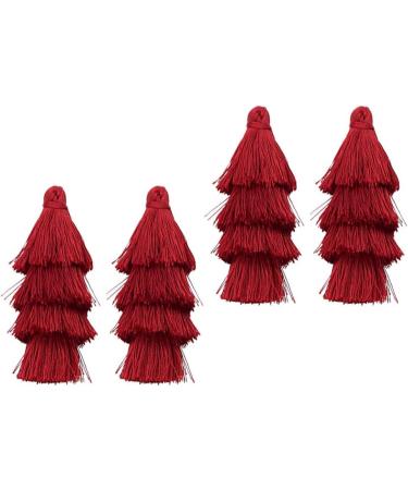EXCEART 8 Pcs Tassel Earrings Hanging Tassel Keychain Tassel Earring Accessories Pendant Long Key Chain - Buy Online on SooperMarket.com