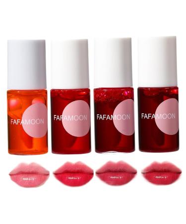 4 PCS Lip Glaze Set - Natural Waterproof Lip Gloss | Long-Lasting Non-Sticky Fruit-Flavored Lip Stain for Daily Use - Buy Online on SooperMarket.com