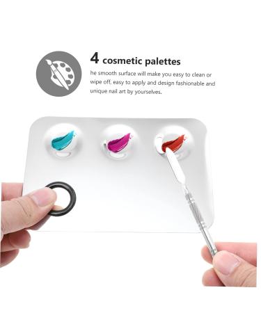 4 Sets Manicure Palette Set - Stainless Steel Nail Color Mixing Tools & Accessories for Perfect Nail Art - Buy Online on SooperMarket.com