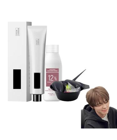 Dyemiss Color Shampoo Dyemiss Hair Coloring Shampoo No Bleaching Hair Nourishing Coloring Hair Dye Dyemiss Hair Dye Diy Fashion Hair Dye for Men and Wome (Color : Gray brown)