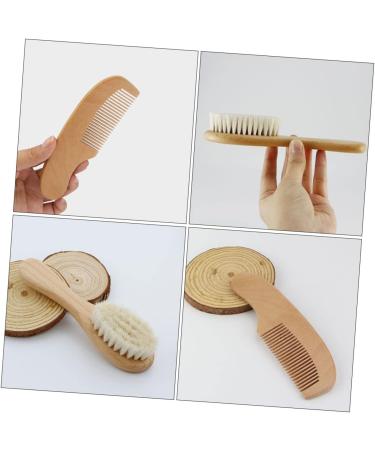 FRCOLOR 1 Set Shampoo Brush & Baby Bath Massager Combo - Soft Bristle Head Scrubber & Beech Baby Comb | Barber & Shower Hair Scalp Brush - Buy Online on SooperMarket.com