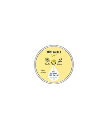 Yare Valley Oils All Natural Vanilla and Lemon Lip Balm Tin 15g Vanilla and Lemon 15g