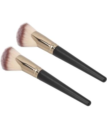Contour Brush Pack of 2 Facial Shadow Brushes Soft Fiber Show Brush Makeup Powder Brush with Wooden Handle for Salon Travel - Buy Online on SooperMarket.com