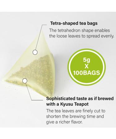 Genmaicha with Matcha Green Tea with Roasted Rice with Matcha 100 Teabags Value Pack from JAPAN | Japanese Tea KIMIKURA 2_matcha Genmaicha 5gx100bags  - Buy Online on SooperMarket.com