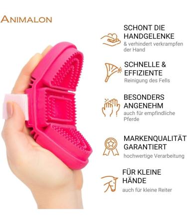 Animalon Children's Pink Horse Bars | Ergonomic Velcro Horse Brush & Accessories | Horse Stamps & Cleaning Tools for Kids - Buy Online on SooperMarket.com