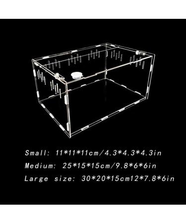 OMEM Transparent Acrylic Pet Reptile Combination Breeding Box - Ideal for Spiders, Scorpions, Snakes - Durable & Spacious - Buy Online on SooperMarket.com
