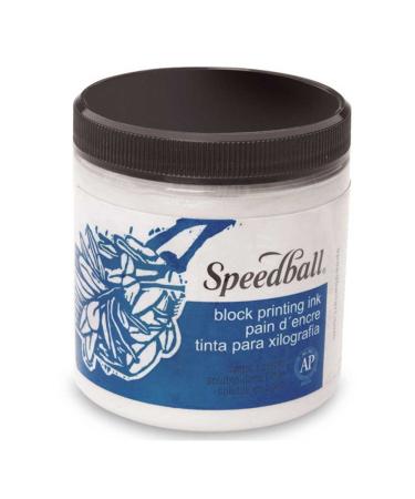 Speedball Water Soluble Block Printing Ink  White  1 Pound - 380819