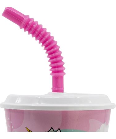 Shop 430 ml Rainbow Unicorn Reusable Cup for Kids - With Lid & Straw - Eco-Friendly & Fun! - Buy Online on SooperMarket.com