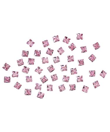 Unique Square Pointed Bottom Rhinestones For Nail Decoration Eye Catching Nail Accessories Square Pointed Bottom Rhinestones Pink big