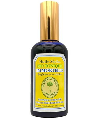 BIOTONIC Immortelle dry oil 100ml. Multifunctional for body face and hair. Regenerates and revitalizes