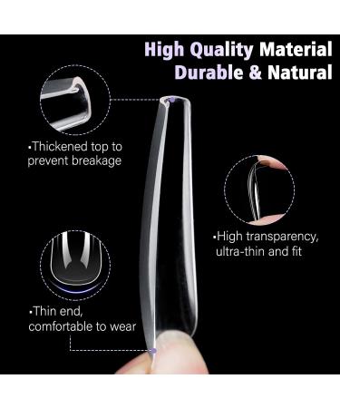 Canvalite 504 Piece Artificial Nail Set - 12 Sizes of Gel & Acrylic Tips with Nail Accessories & File for DIY Geln gel - Buy Online on SooperMarket.com