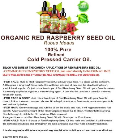 Organic Red Raspberry Seed Oil 0.5 Fl.oz for Face, Body & Hair - Botanical Beauty - Buy Online on SooperMarket.com