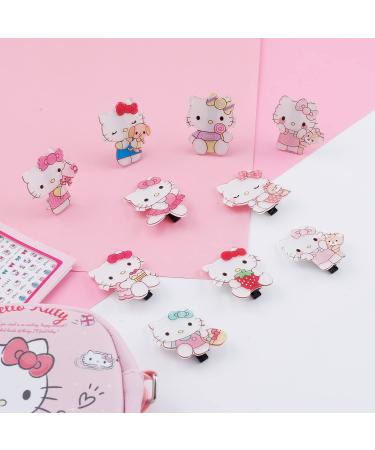 Japanese Character Hair Accessories Set - Kuromi Melody Hair Clips, Cinnamoroll Pompom Purin Hair Ties, Hello Kitty 10pcs - Perfect Gift for Girls - Buy Online on SooperMarket.com