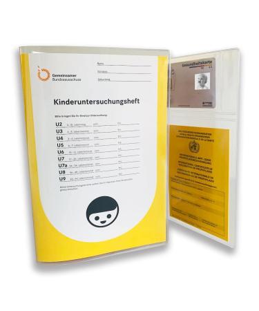 Minilino U-magazine Shell 3-part Premium protective cover protection for important documents Organzier for the booklet |At birth for mothers & babies |Blanko children's examination booklet case