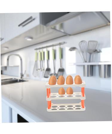 OSALADI Egg Grid Clear Plastic Tray Clear Plastic Eggs Clear Egg Container Egg Carton Side Door Memory Transparent 22.3X16.2X10.1CM - Buy Online on SooperMarket.com