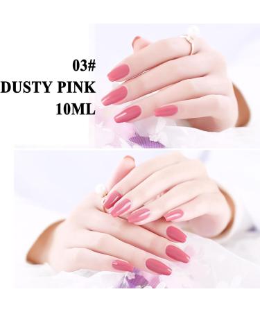 TBeautfave Dusty Pink Nail Varnish Nail Varnish Quick Dry Long Lasting Nail Polish - Breathable Nail Polish No Need Cure Nail Gel Polish Non-Toxic Breathable Nail Polish Home Nail Art 03 - Buy Online on SooperMarket.com
