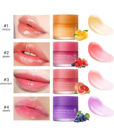 Ofanyia Lip Sleeping Mask Reduce Lip Wrinkle Line Day and Night Repair Lip Balm for Dry Chapped Cracked Dry Lips Moisturizing & Hydrating Lip Mask for Women Men (Berry) - Buy Online on SooperMarket.com