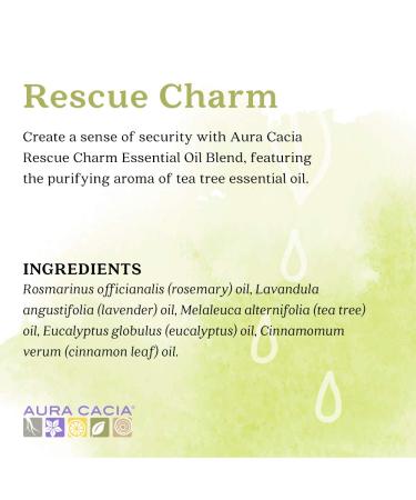 Aura Cacia Rescue Charm Essential Oil 15ml - GCMS Tested for Purity - Buy Online on SooperMarket.com