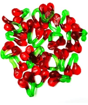 Large Twin Cherry Sweets - 1KG Bag Sweets Cherries - Cherry Flavoured Gummy Sweets - Gluten Free - Buy Online on SooperMarket.com