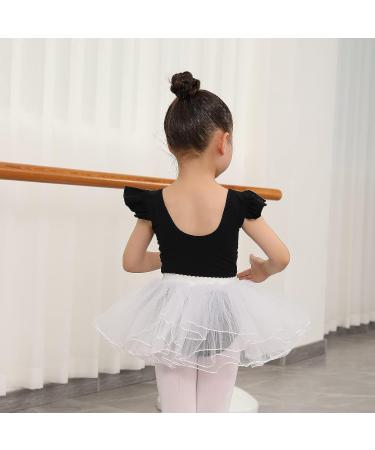 HIPPOSEUS Girls Long & Short Sleeve Leotard for Gymnastics, Dance, Ballet - Black, Size 8-9 Years - Buy Online on SooperMarket.com