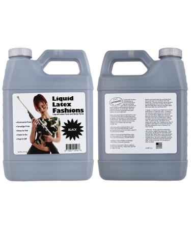 Black 32 Oz Liquid Latex Body Paint - Ammonia Free Cosplay Makeup for Professional Monster and Zombie Art - Buy Online on SooperMarket.com