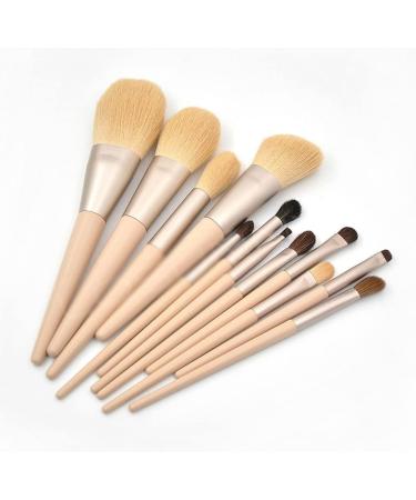 Buy DFHBFG 12-Piece Wooden Handle Makeup Brush Set | Premium Powder Shadow & Eyebrow Brushes | International Shipping Available - Buy Online on SooperMarket.com