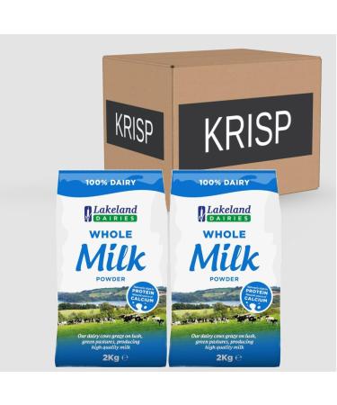 2 x 2kg Lakeland Daries Whole Milk Powder Baking Cooking Coffee Tea Drink Custard Pudding Dessert Sauce Gravy - Buy Online on SooperMarket.com