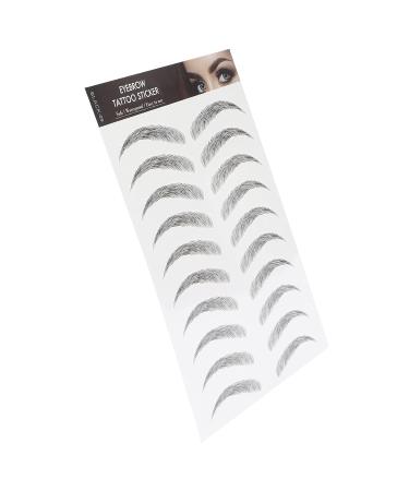 6D Waterproof Eyebrow Stickers - Professional Eyebrow Makeup Tool for Women & Girls - Long-lasting Black Transfer Stickers (BLACK-09 - Buy Online on SooperMarket.com