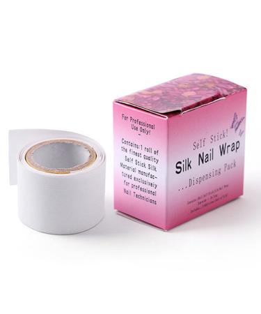 Fiberglass Nail Wrap Strong Nail Protector for UV Gel Acrylic Nails Self Adhesive Fiberglass & Silk Wrap Nail Art Tool Reinforce Pack of 2