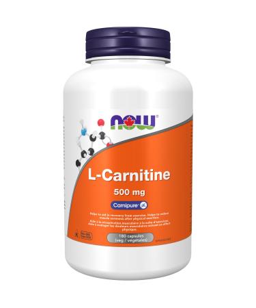 NOW Supplements L-Carnitine 500mg Capsules 180 Count