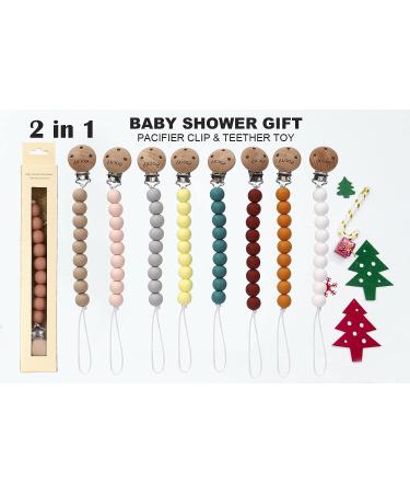 Socub Silicone Pacifier Clip | BPA-Free Holder for Any Brand Pacifier | Best Newborn Shower Gift - Sage Ether - Buy Online on SooperMarket.com